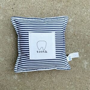 Pottery Barn Kids Tooth Fairy Pillow Blue and White Stripes
